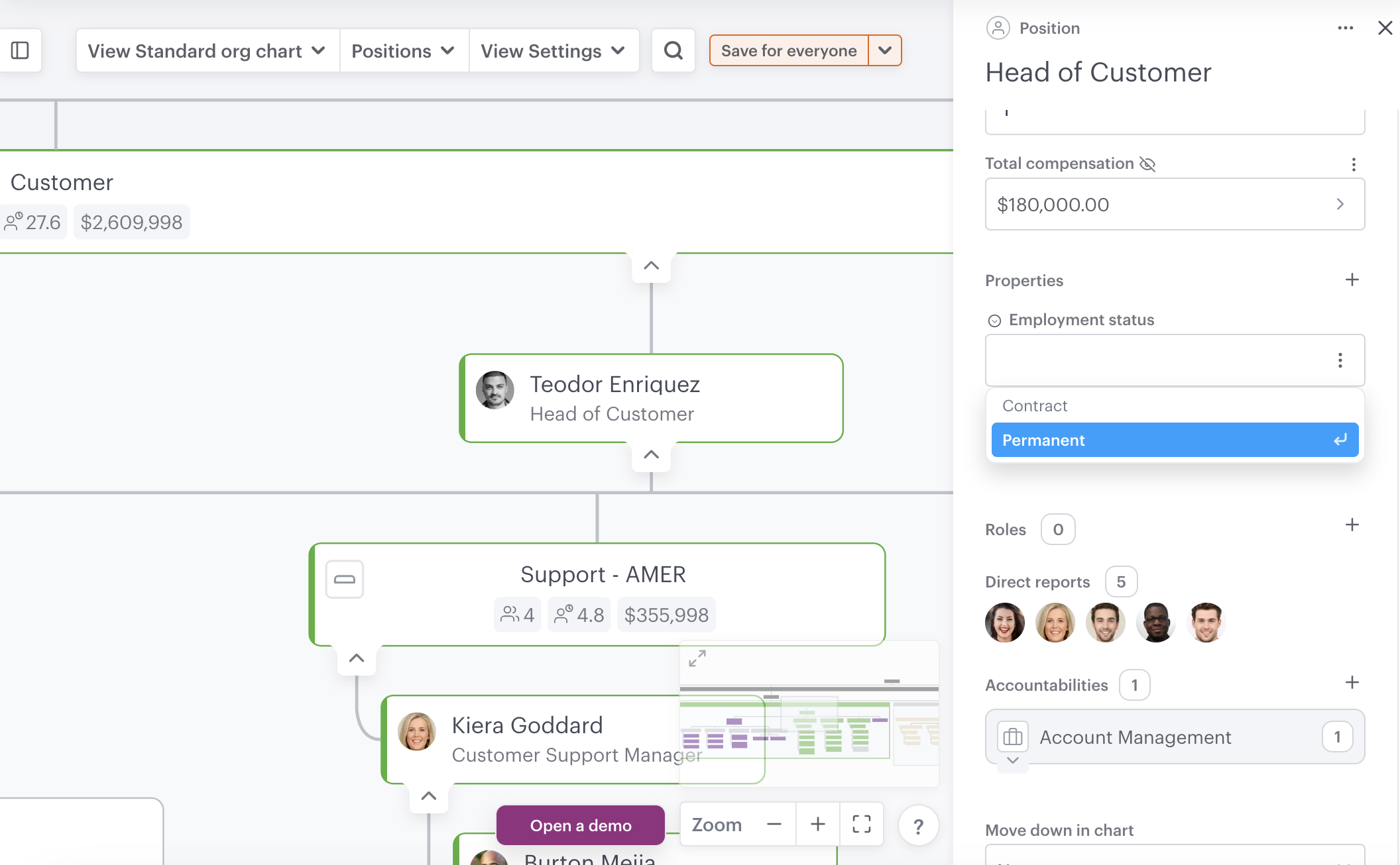 How to add and manage custom properties to your organizational chart