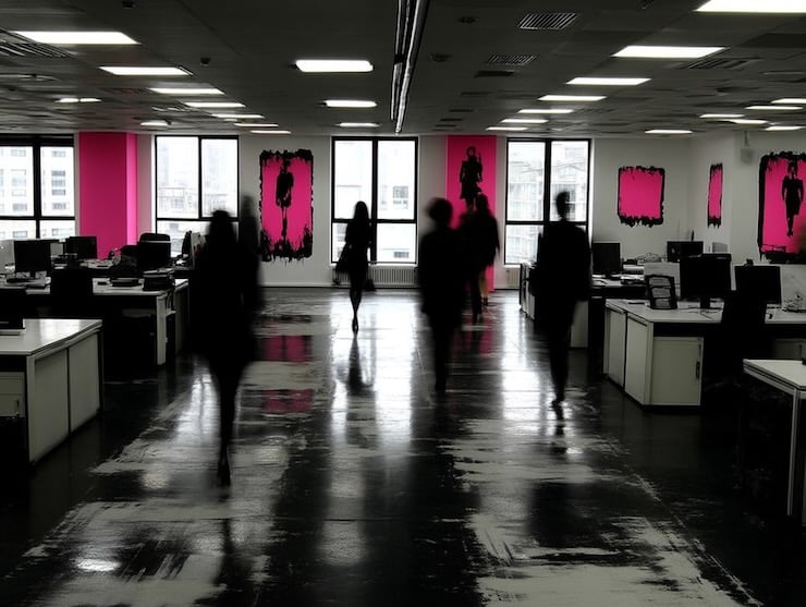 _A_busy_office_space_with_people_moving_blurred_patt_3bbcd480-ccd5-4646-ab6c-d8e930e29dfc_0